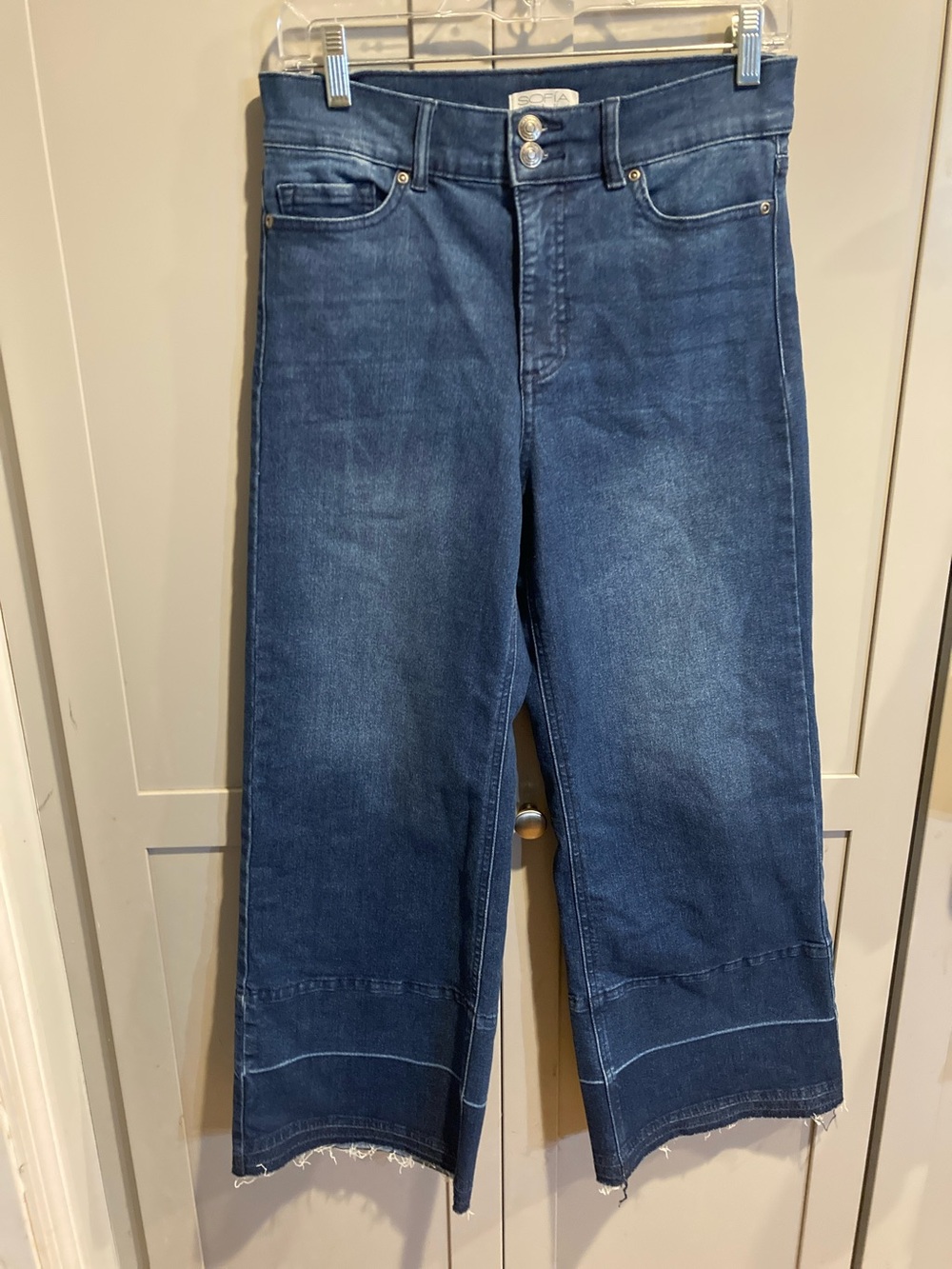 Sofia Jeans Wide-Leg Jeans in Dark Blue